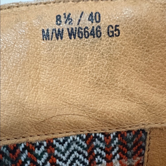 Born Plaid Patterned Leather Boots Size 8.5 - Picture 13 of 14